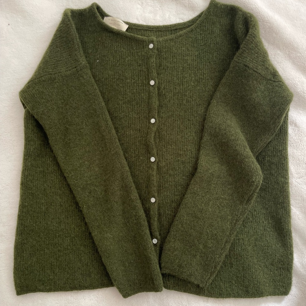 Sézane Green Knit Sweater